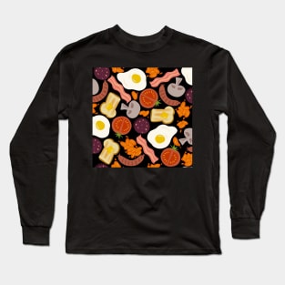 Full English breakfast black Long Sleeve T-Shirt